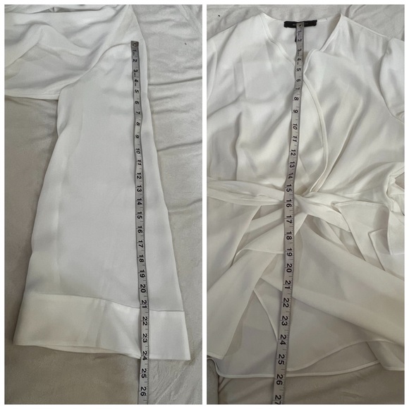 BCBGMaxAzria Wrap Top in Optic White womens size small - Picture 5 of 6